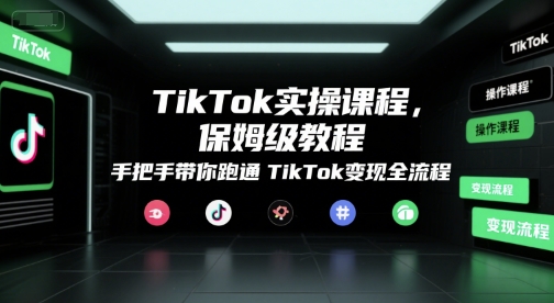 TikTok实操课程保姆级教程手把手教你TikTok变现全流程-无双副业