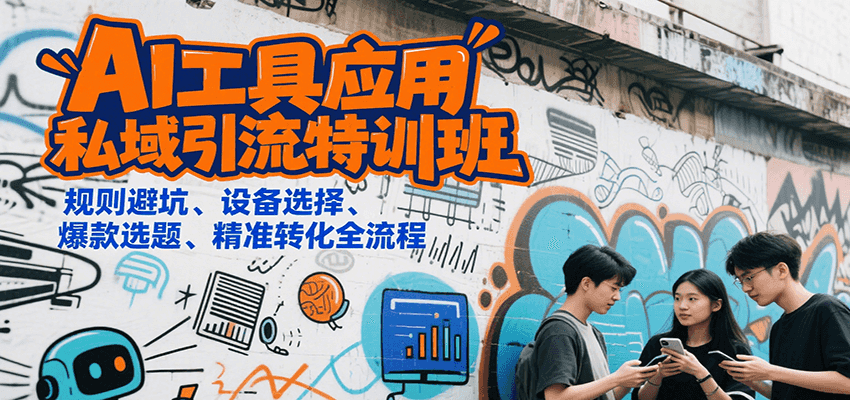 AI工具应用私域引流特训班全流程教学-无双副业