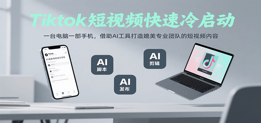 Tiktok短视频快速冷启动,用AI工具打造专业级内容-无双副业