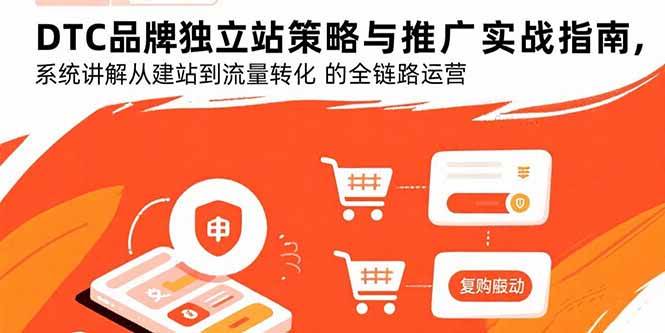 DTC品牌独立站策略与推广实战指南:从建站到流量转化全链路运营-无双副业