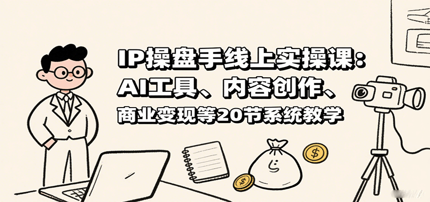 IP操盘手线上实操课:AI工具与短视频商业变现系统教学-无双副业