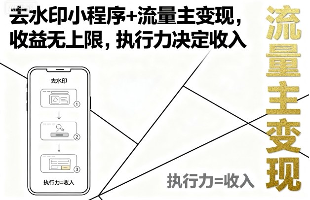 去水印小程序结合流量主实现收益最大化-无双副业