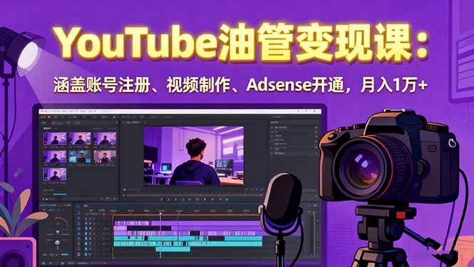 2025YouTube油管变现课:账号注册到Adsense开通全流程指南-无双副业