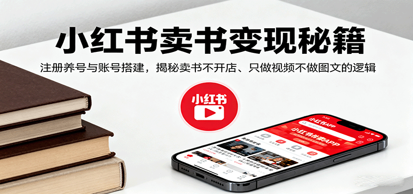 小红书卖书变现秘籍:注册养号与账号搭建技巧-无双副业