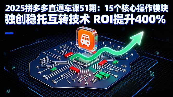 2025拼多多直通车高阶运营课:15个核心模块提升ROI 400%
