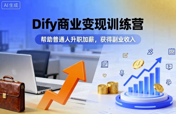 Dify商业变现训练营助力升职加薪与副业收入-无双副业