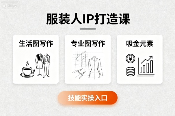 服装人IP打造课:文案创富与写作技巧全攻略-无双副业