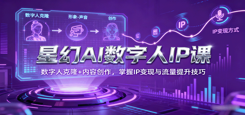 星幻AI数字人IP课:克隆创作与流量变现全攻略-无双副业