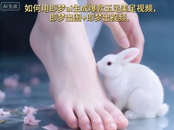 即梦AI生成玉足美足视频教程,快速涨粉技巧-无双副业