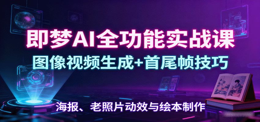 即梦AI全功能实战课:图像视频生成与创意应用教程-无双副业