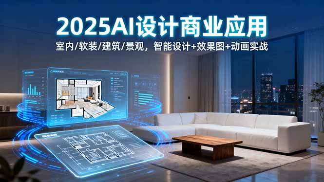 2025AI设计商业应用:智能设计+效果图+动画实战-无双副业