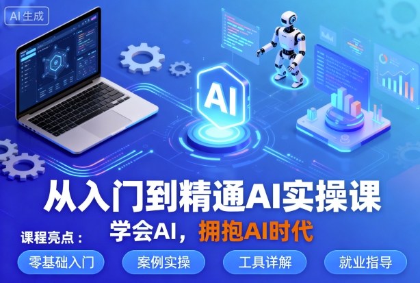 从入门到精通AI实操课,掌握AI技能迎接新时代-无双副业
