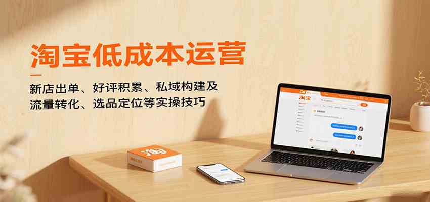 淘宝低成本运营实战:新店出单、好评积累与流量转化-无双副业