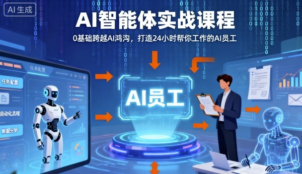 Ai智能体实战课程0基础打造24小时工作Ai员工以实战定义Ai-无双副业