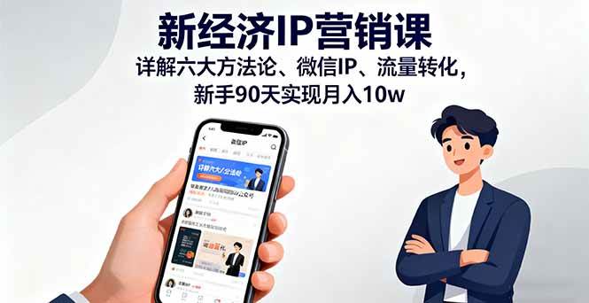 新经济IP营销课:详解六大方法论与微信IP流量转化-无双副业