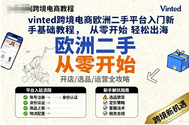vinted跨境电商欧洲二手平台新手入门教程-无双副业
