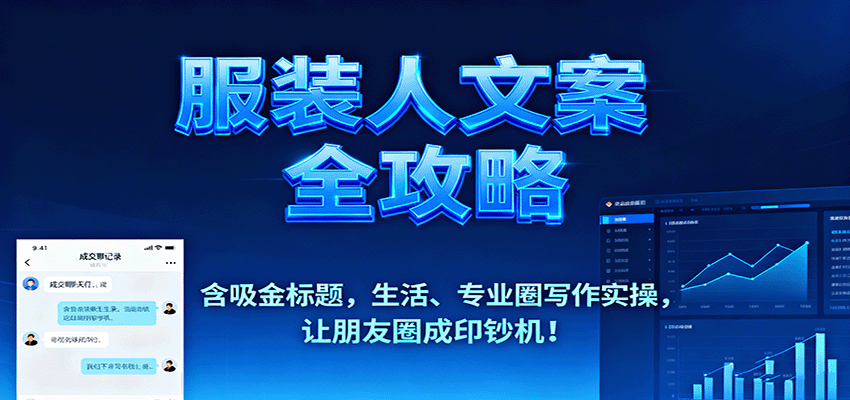 服装人文案全攻略:吸金标题与写作实操打造朋友圈印钞机-无双副业