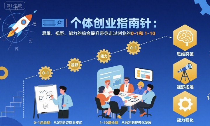 个体创业指南针:思维视野能力综合提升助力创业全阶段-无双副业