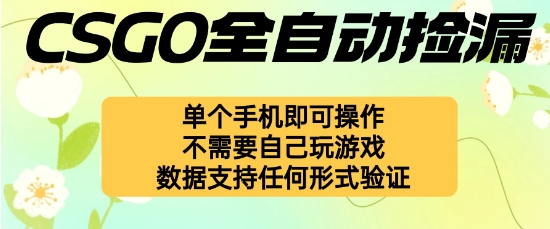 自动挂G捡漏项目揭秘,手机操作新手轻松月入过万-无双副业