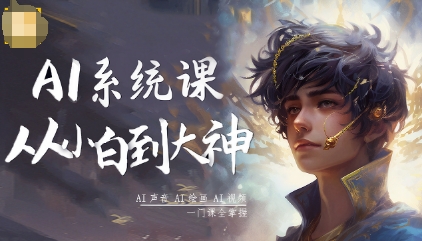 AI系统课程从小白到大神掌握AI声音绘画视频-无双副业