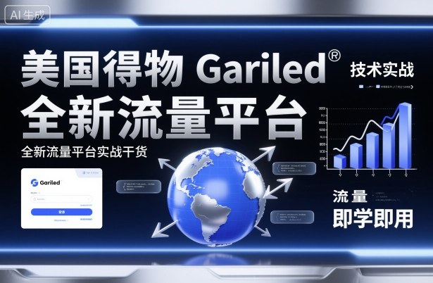 美国得物Gariled技术实战全新流量平台干货-无双副业