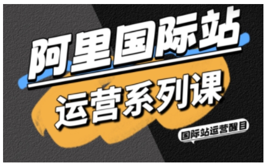 阿里国际站运营系列课:精准引流与AI工具实战指南-无双副业