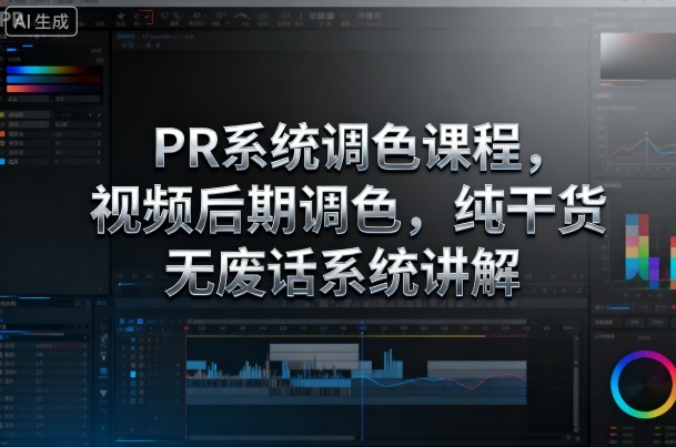 PR系统调色课程:视频后期调色实战与系统讲解