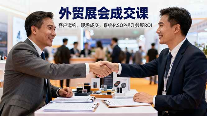 外贸展会成交课:目标制定、客户邀约与现场成交SOP-无双副业