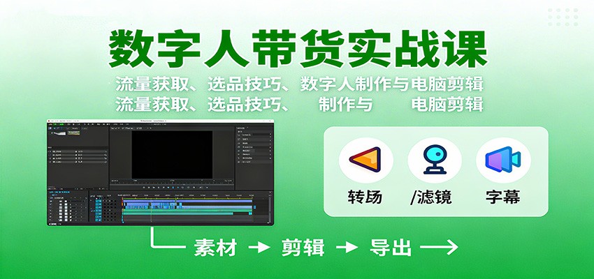 数字人变现实战课:流量获取与选品技巧-无双副业