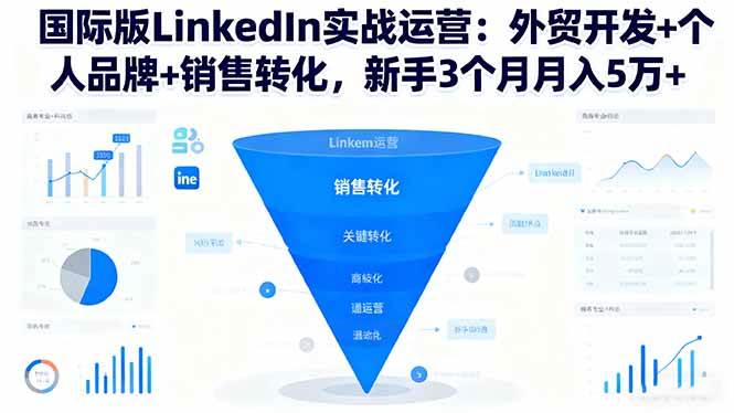 国际版LinkedIn实战运营:外贸开发与个人品牌打造指南-无双副业
