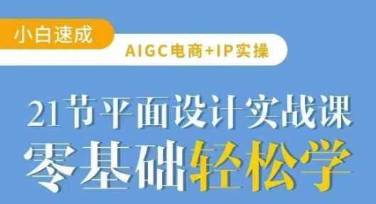 AIGC电商平面设计实战课，21节教你玩转AI-无双副业