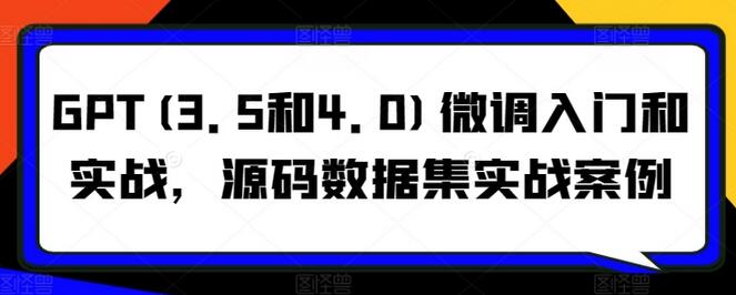 GPT 3.5和4.0微调实战指南与案例解析-无双副业