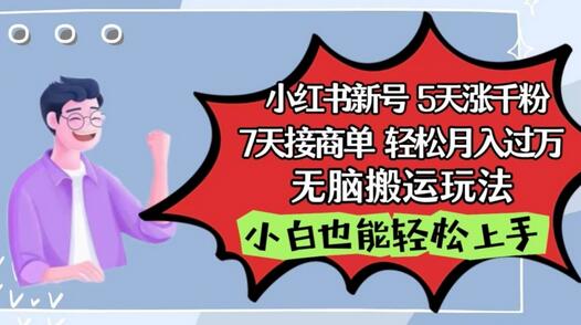 小红书影视追剧赛道快速涨粉接商单，轻松月入过万-无双副业