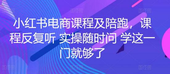 小红书电商运营全攻略：从入门到精通一站式课程-无双副业
