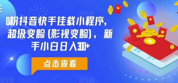 抖音快手小程序挂载教程，新手轻松日入300+-无双副业