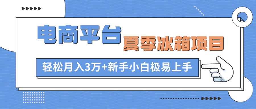 闲鱼平台夏季冰箱项目，新手轻松月入3万+-无双副业