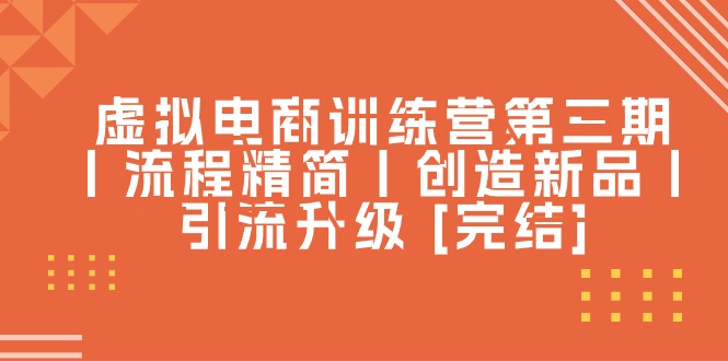 虚拟电商训练营：流程优化与新品创造指南-无双副业