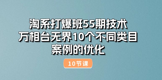 万相台无界10个不同类目案例的优化技巧与实战分析-无双副业