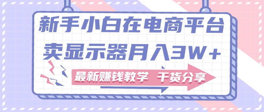 新手如何在电商平台卖显示器实现月入3W+的赚钱技巧-无双副业