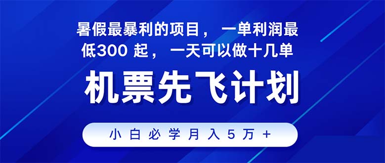 2024暑假最赚钱项目，轻松月入5万+-无双副业