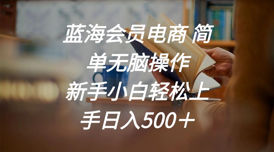 蓝海会员电商项目：新手轻松日入500+的简单操作指南-无双副业