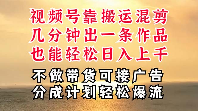视频号搬运混剪项目揭秘，日入过千的变现技巧-无双副业