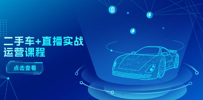 二手车直播运营实战课程：全流程与千川投放策略-无双副业