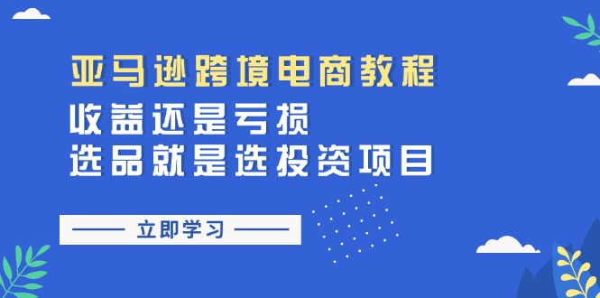 亚马逊跨境电商教程：选品策略与投资回报分析-无双副业