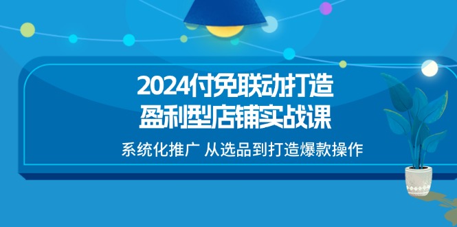 2024年打造盈利型店铺实战课：从选品到爆款系统化推广-无双副业