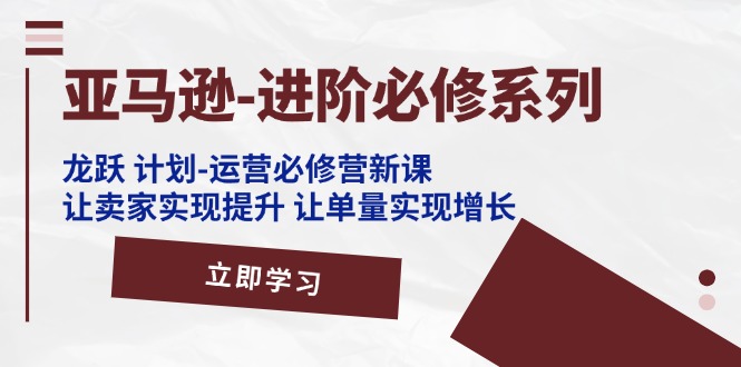 亚马逊运营进阶必修课：龙跃计划助力卖家提升单量-无双副业