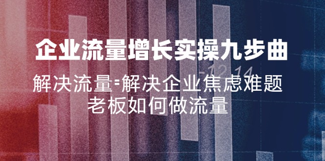 企业流量增长实战九步曲，解决企业焦虑难题-无双副业