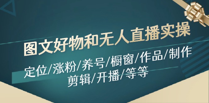 图文好物与无人直播实操全攻略：从定位到变现-无双副业