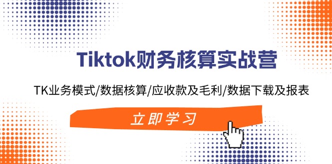 Tiktok财务核算实战营：业务模式与数据报表详解-无双副业