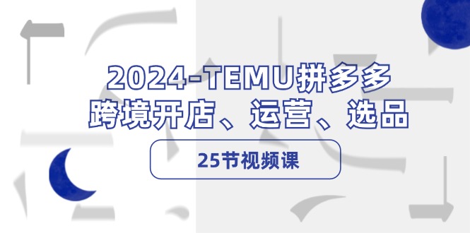 2024年TEMU拼多多跨境开店运营选品视频课程-无双副业
